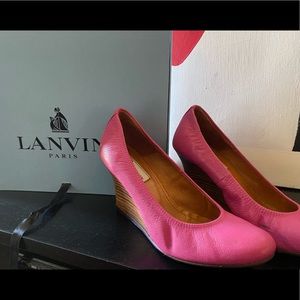 Gorgeous Lanvin Pink Wedge Pumps sz 7